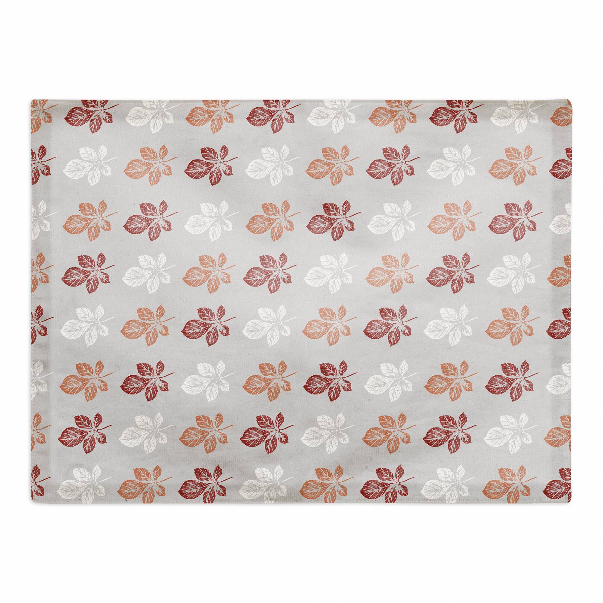 Stamp Leaf Cotton Twill Placemat